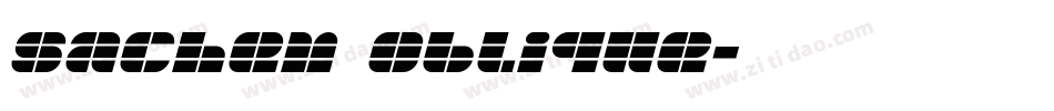 Sachem Oblique字体转换